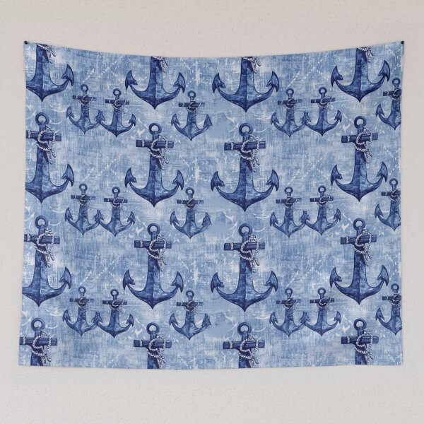 Item preview, Anchors on Blue Pattern designed and sold by Myra365Art.