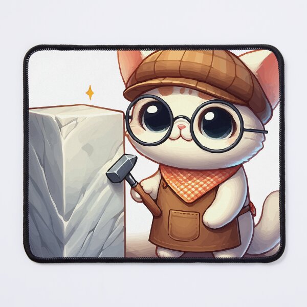 Item preview, The Sculpting Kitten: Meows and Hammers! designed and sold by Gacram.