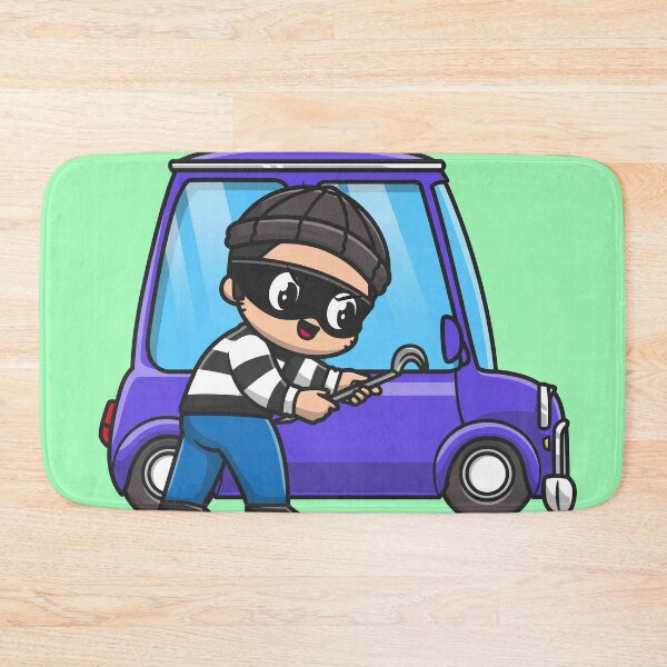 Item preview, "Whimsical Heist: Cute Thief's Car Caper" designed and sold by hjian8219.
