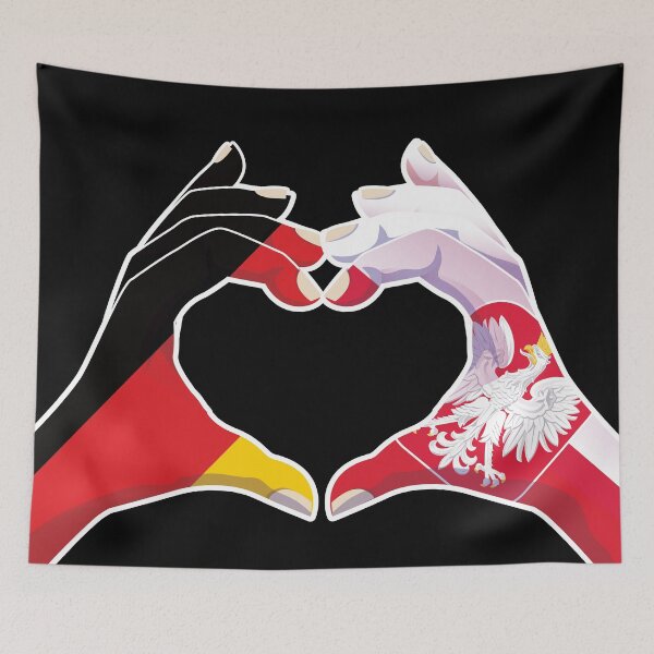 Item preview, Poland Polish Germany German Love Heart Peace designed and sold by FlagX.