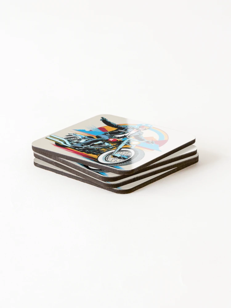 Thumbnail 4 of 5, Coasters (Set of 4), Easy Rider designed and sold by TaevasDesign.