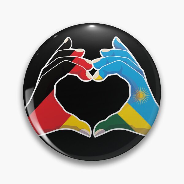 Item preview, Rwanda Rwandan Rwandese Germany German Love Heart Peace designed and sold by FlagX.