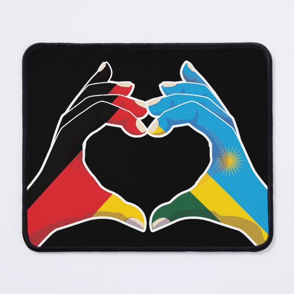 Item preview, Rwanda Rwandan Rwandese Germany German Love Heart Peace designed and sold by FlagX.