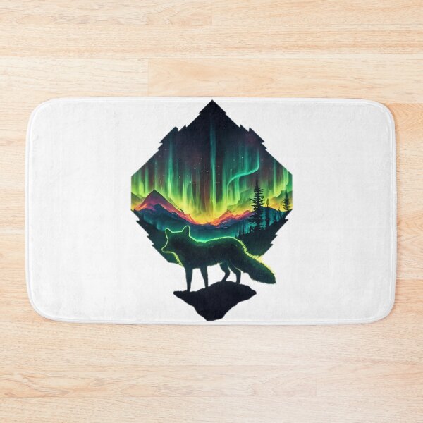 Item preview, Artic Fox With Northern Lights designed and sold by PlanetMarker.