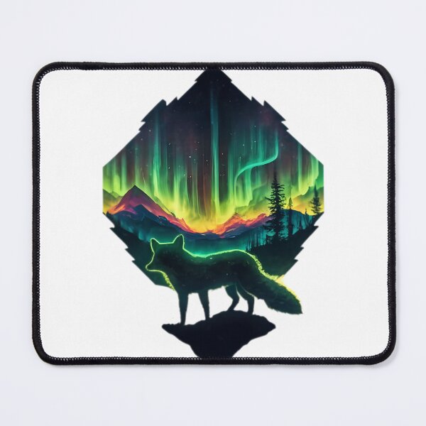 Item preview, Artic Fox With Northern Lights designed and sold by PlanetMarker.