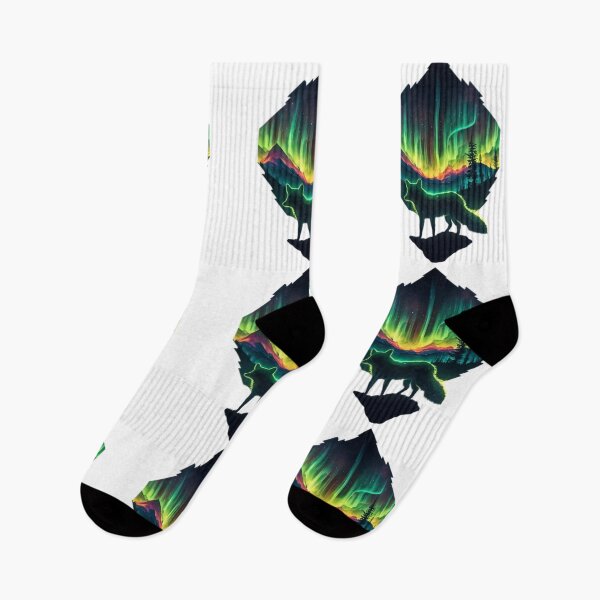 Item preview, Artic Fox With Northern Lights designed and sold by PlanetMarker.