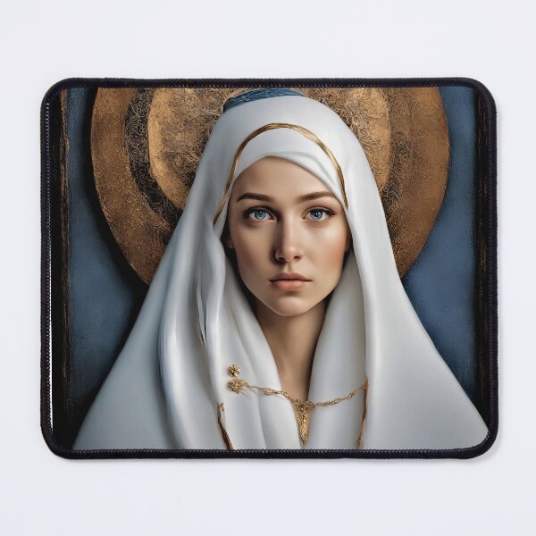 Item preview, Portrait of Virgin Mary in white veil designed and sold by bogfl.