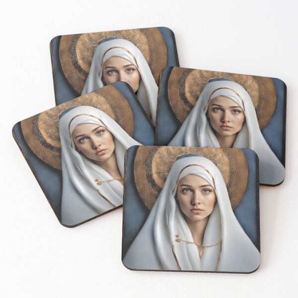 Item preview, Portrait of Virgin Mary in white veil designed and sold by bogfl.