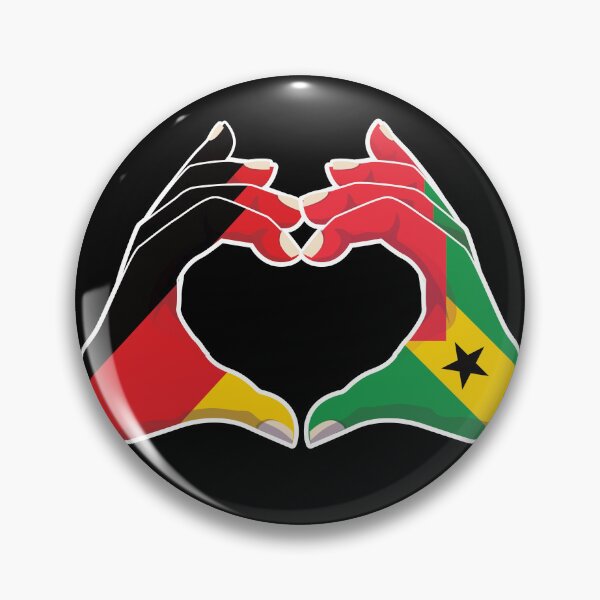 Item preview, Sao Tome and Principe Sao Tomean Germany German Love Heart Peace designed and sold by FlagX.