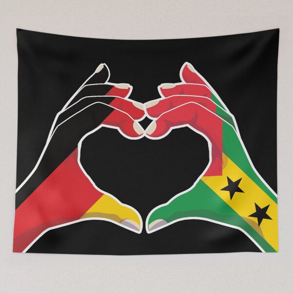 Item preview, Sao Tome and Principe Sao Tomean Germany German Love Heart Peace designed and sold by FlagX.