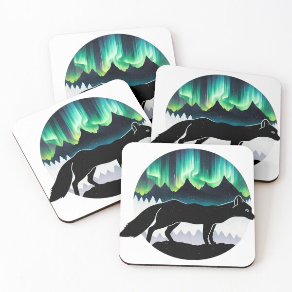 Item preview, Artic Fox With Northern Lights designed and sold by PlanetMarker.