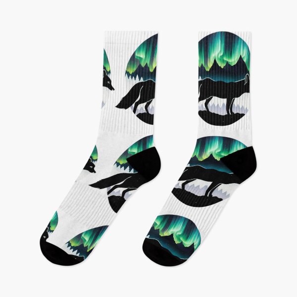 Item preview, Artic Fox With Northern Lights designed and sold by PlanetMarker.