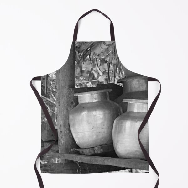 Item preview, Metal Pots, Bamboo House, grey scale, Arunachal Pradesh, India designed and sold by worldways.