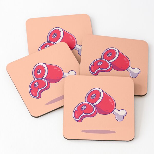 Item preview, Savory Delight: Meat Cartoon Icon designed and sold by hjian8219.