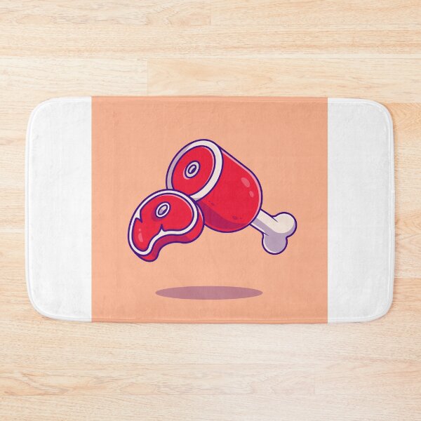 Item preview, Savory Delight: Meat Cartoon Icon designed and sold by hjian8219.