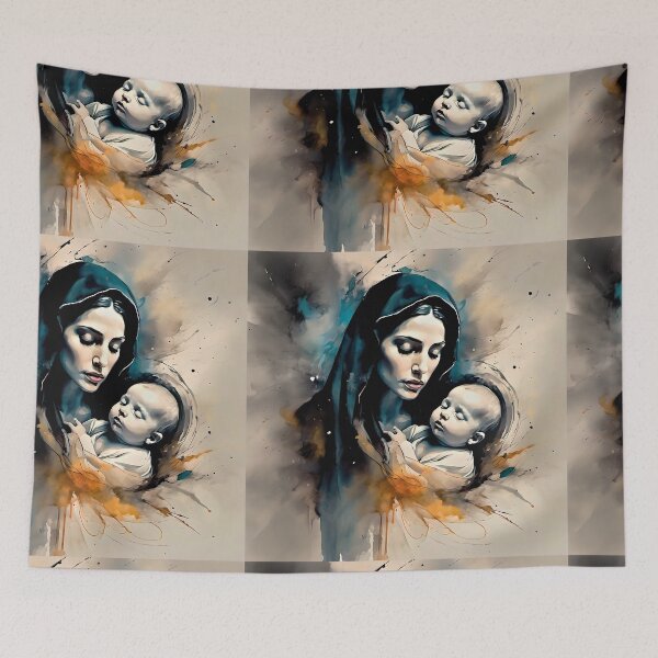Item preview, Mother of God with baby Jesus designed and sold by bogfl.