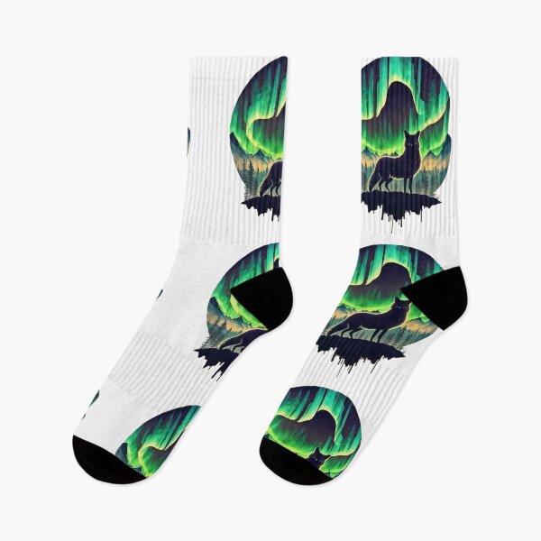 Item preview, Artic Fox With Northern Lights designed and sold by PlanetMarker.