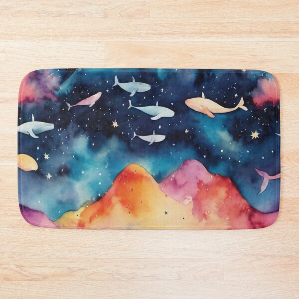 Item preview, Starry Seascape, Under the Sky Art Print, Celestial Art With Dreamy Vibes, Mystical Nature, Cosmic Dreams Wall Art, Whale Seascape Art designed and sold by Kintsugi99.