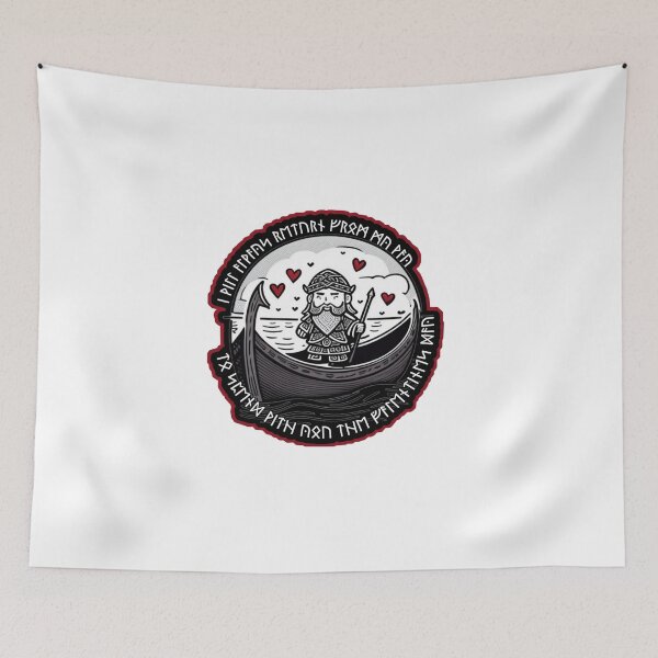 Item preview, Valentine's Day Viking Boatman designed and sold by KramRadgosta.