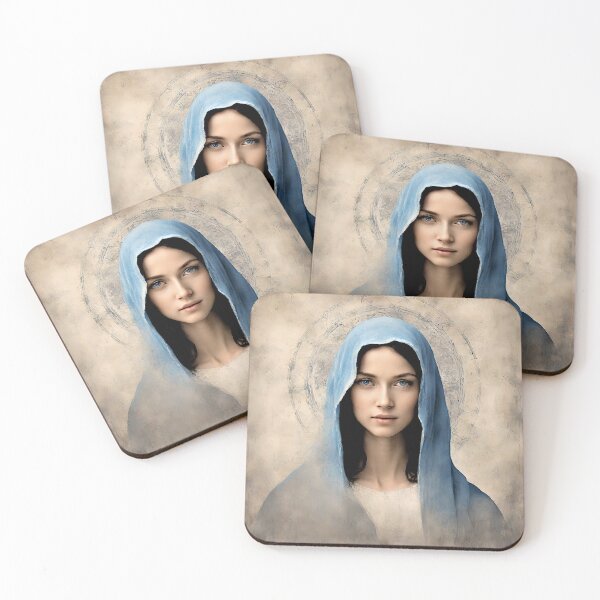 Item preview, Portrait of Our Lady in blue veil designed and sold by bogfl.