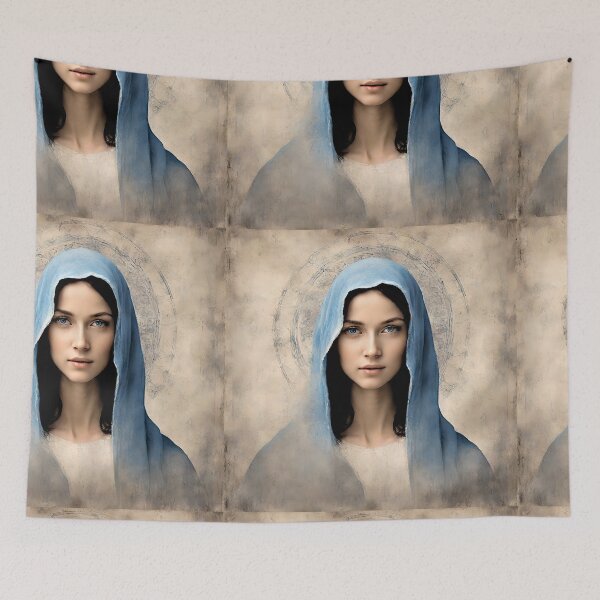 Item preview, Portrait of Our Lady in blue veil designed and sold by bogfl.