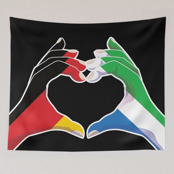 Artikelvorschau, Sierra Leone Sierra Leonean Deutschland Deutsche Liebe Herz Frieden entworfen und verkauft von FlagX.