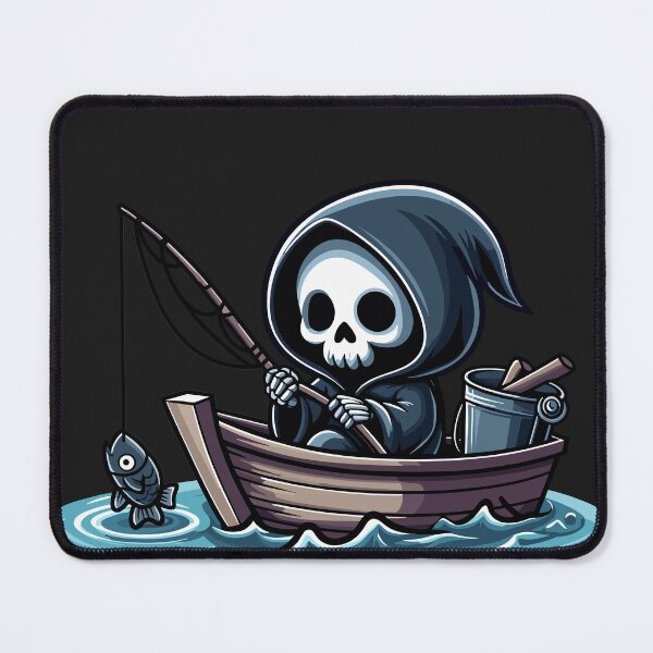 Item preview, Cute Grim Reaper Fishing designed and sold by Kawaii-n-Spice.