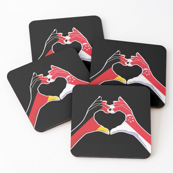 Item preview, Singapore Singaporean Germany German Love Heart Peace designed and sold by FlagX.