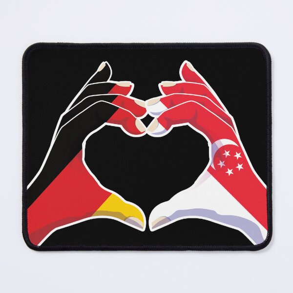 Item preview, Singapur Singapur Alemania Alemán Amor Corazón Paz designed and sold by FlagX.