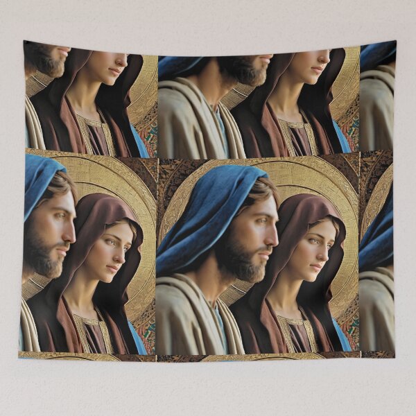 Item preview, Image with Holy Virgin and Saint Joseph together designed and sold by bogfl.