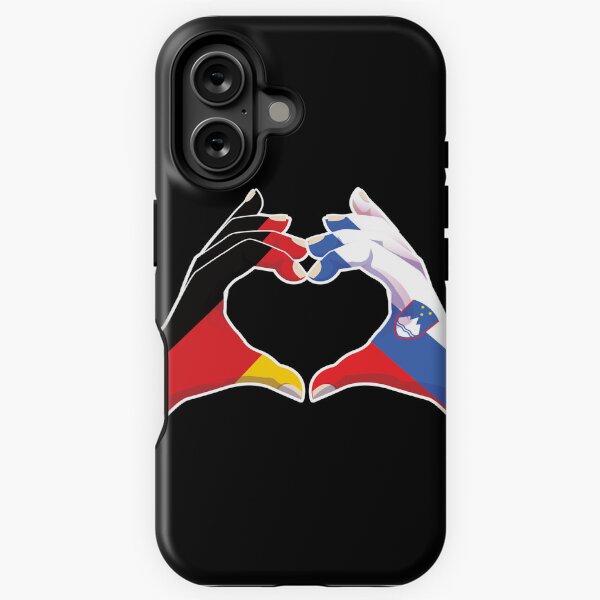 Aperçu de l'œuvre Slovénie Slovène Allemagne Allemand Amour Coeur Paix créée et vendue par FlagX.