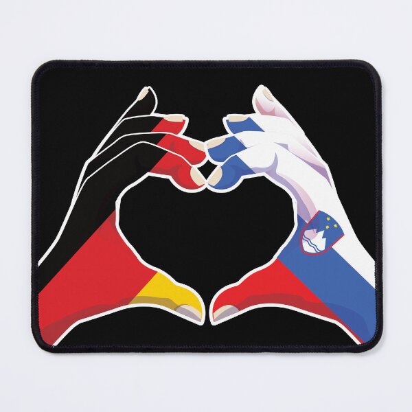 Item preview, Slovenia Slovene Germany German Love Heart Peace designed and sold by FlagX.
