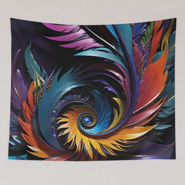 Item preview, Colorful feathers painting  designed and sold by Chantel Fourie.