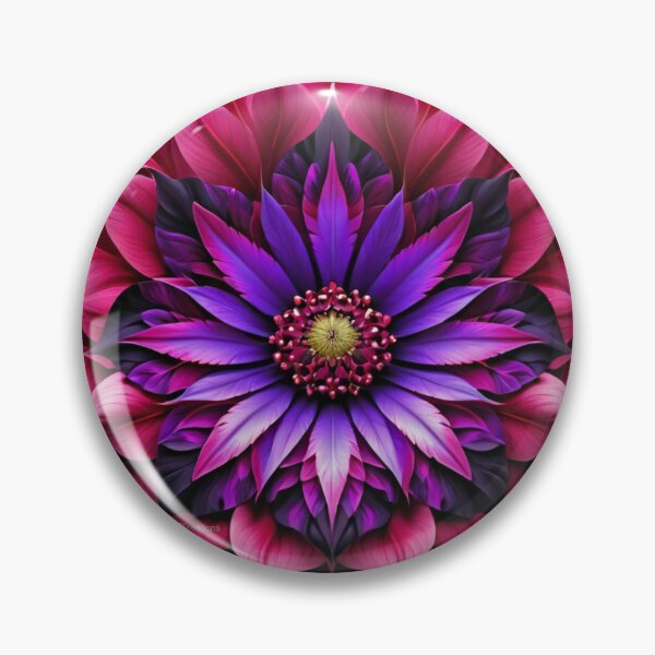 Artikelvorschau, Pink and Purple Fractal Flower entworfen und verkauft von NerdscapeDC.