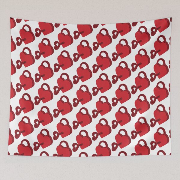Item preview, Red heart shaped lock and key. . Concept Valentine's day.	 designed and sold by Innamalinka.
