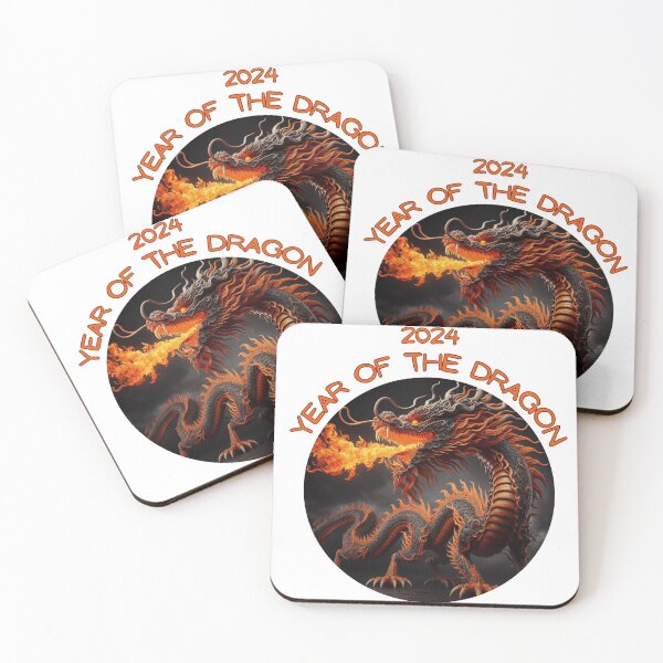 Item preview, Brown and orange dragon, 2024 year of the dragon designed and sold by Coolparrotgirl.