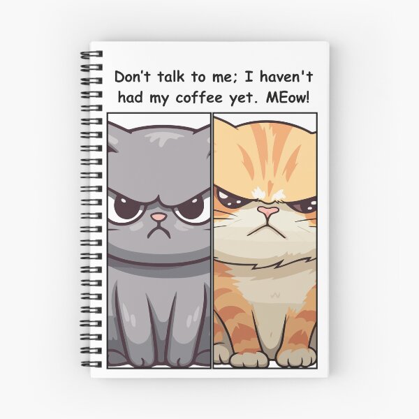 Item preview, Angry Cats, “Don’t talk to me, I haven’t had my coffee yet”  designed and sold by TrendingCloth99.