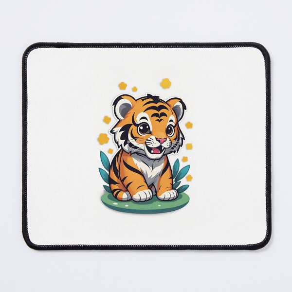Item preview, "Joyful Tiger Frolics: Happy Tiger Playing Sticker Collection" designed and sold by abhikhaiwale.