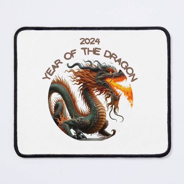 Item preview, Green and orange dragon, 2024 year of the dragon designed and sold by Coolparrotgirl.