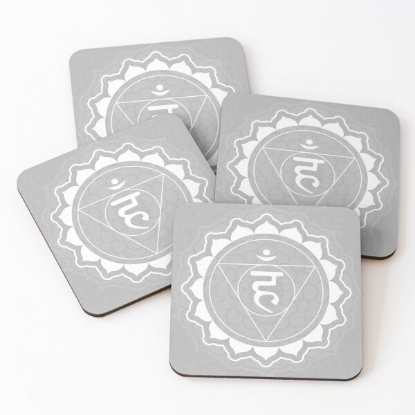 Item preview, Throat Chakra Mandala - Fog + Snow designed and sold by Irene Estelle.