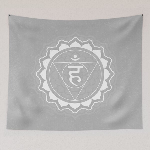 Item preview, Throat Chakra Mandala - Fog + Snow designed and sold by Irene Estelle.