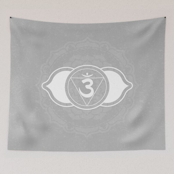 Item preview, Third Eye Chakra Mandala - Fog + Snow designed and sold by Irene Estelle.