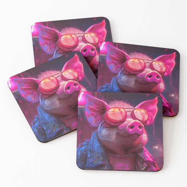 Item preview, Hyperpop Cyber Pig designed and sold by Catloaf Art.