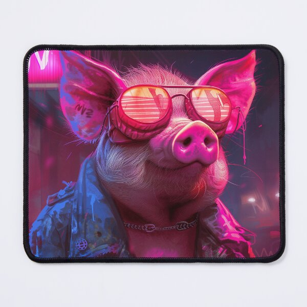 Item preview, Hyperpop Cyber Pig designed and sold by Catloaf Art.