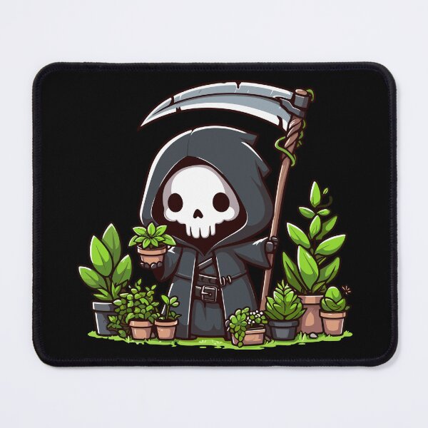 Item preview, Cute Grim Reaper Gardening designed and sold by Kawaii-n-Spice.
