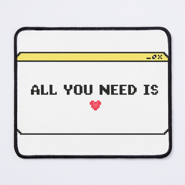 Item preview, y2k Pixel message boxed with phrase All you need is love. Vector illustration. designed and sold by ElenaPost.