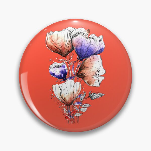 Item preview, Bouquet Blooms, Vibrant Floral Art on Orange designed and sold by Clara Fruggeri.
