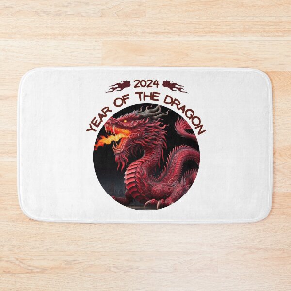 Item preview, Red dragon with extra flames, 2024 year of the dragon designed and sold by Coolparrotgirl.