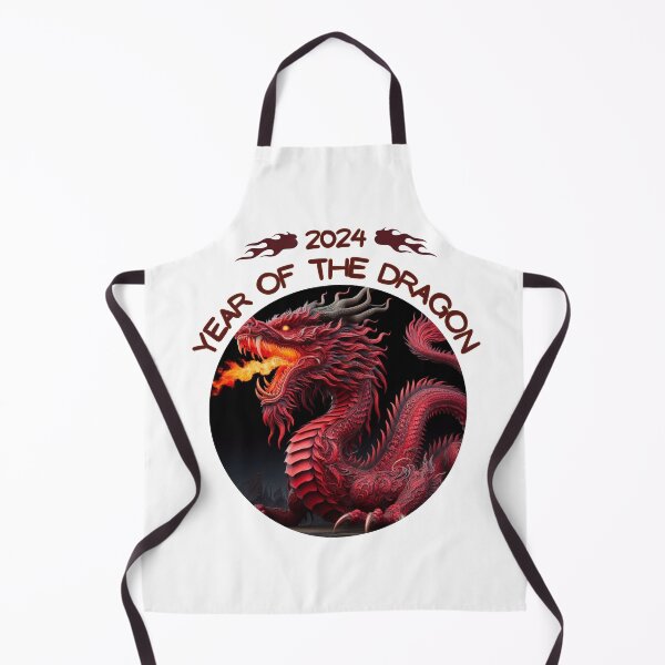 Item preview, Red dragon with extra flames, 2024 year of the dragon designed and sold by Coolparrotgirl.