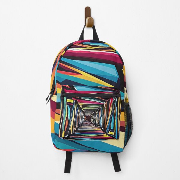 Item preview, Colorful tunel made out of shapes, figures, squares and triangles with a touch of a rainbow designed and sold by Sp3ctrumOfColor.